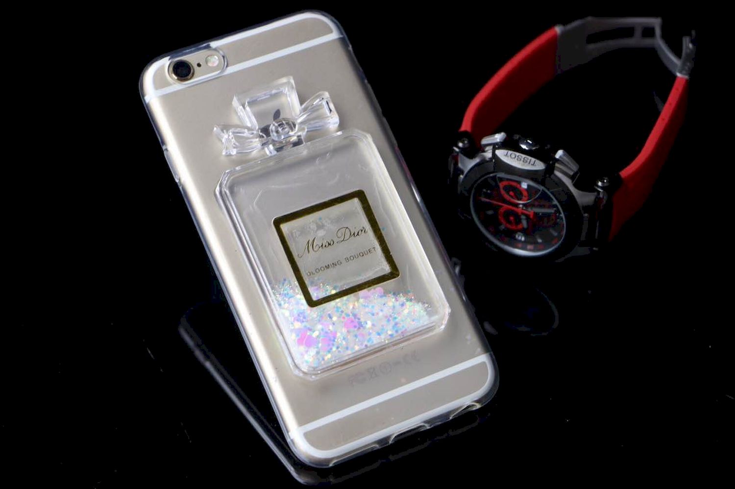 iPhone 7 PERFUME Glitter Shake Star Dust Case (Silver)